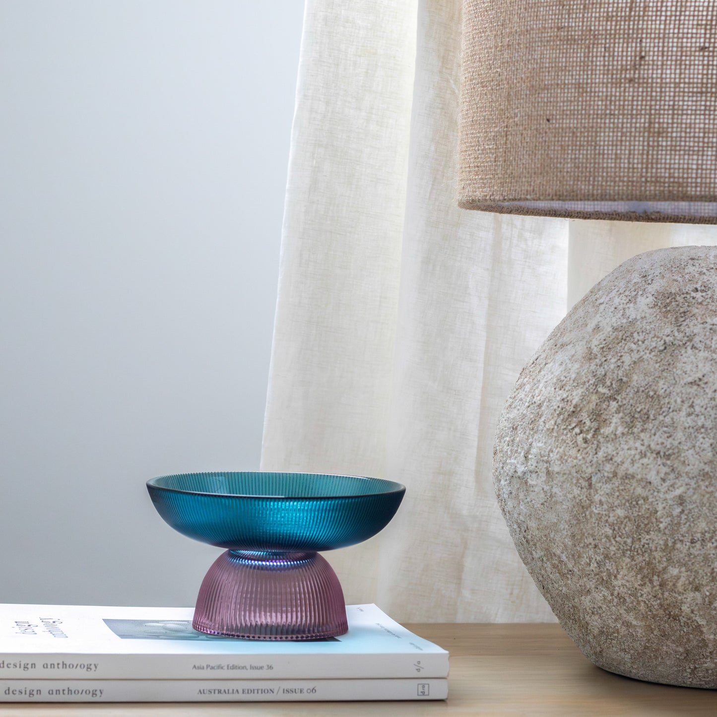 Elena Bowl - Small Teal & Pink