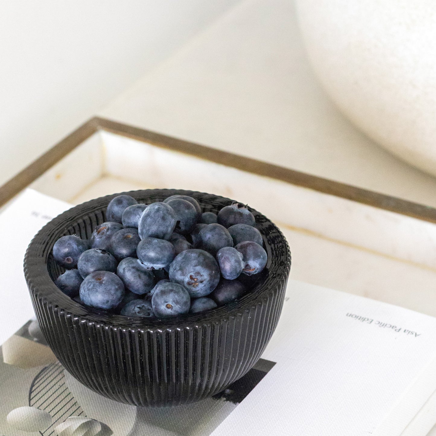 Elena Bowl - Small Pink & Dark Blue