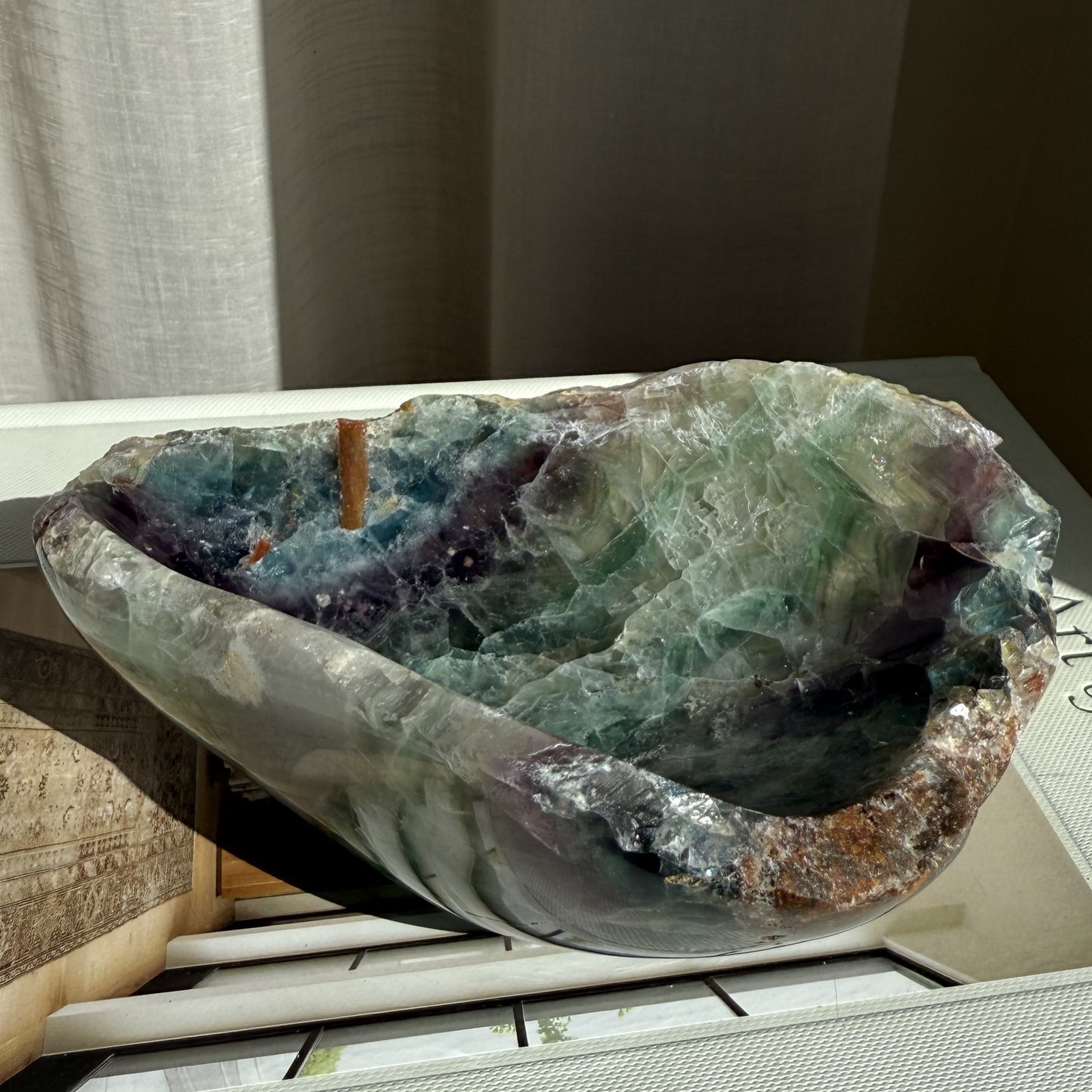 Rainbow Fluorite Bowl 007