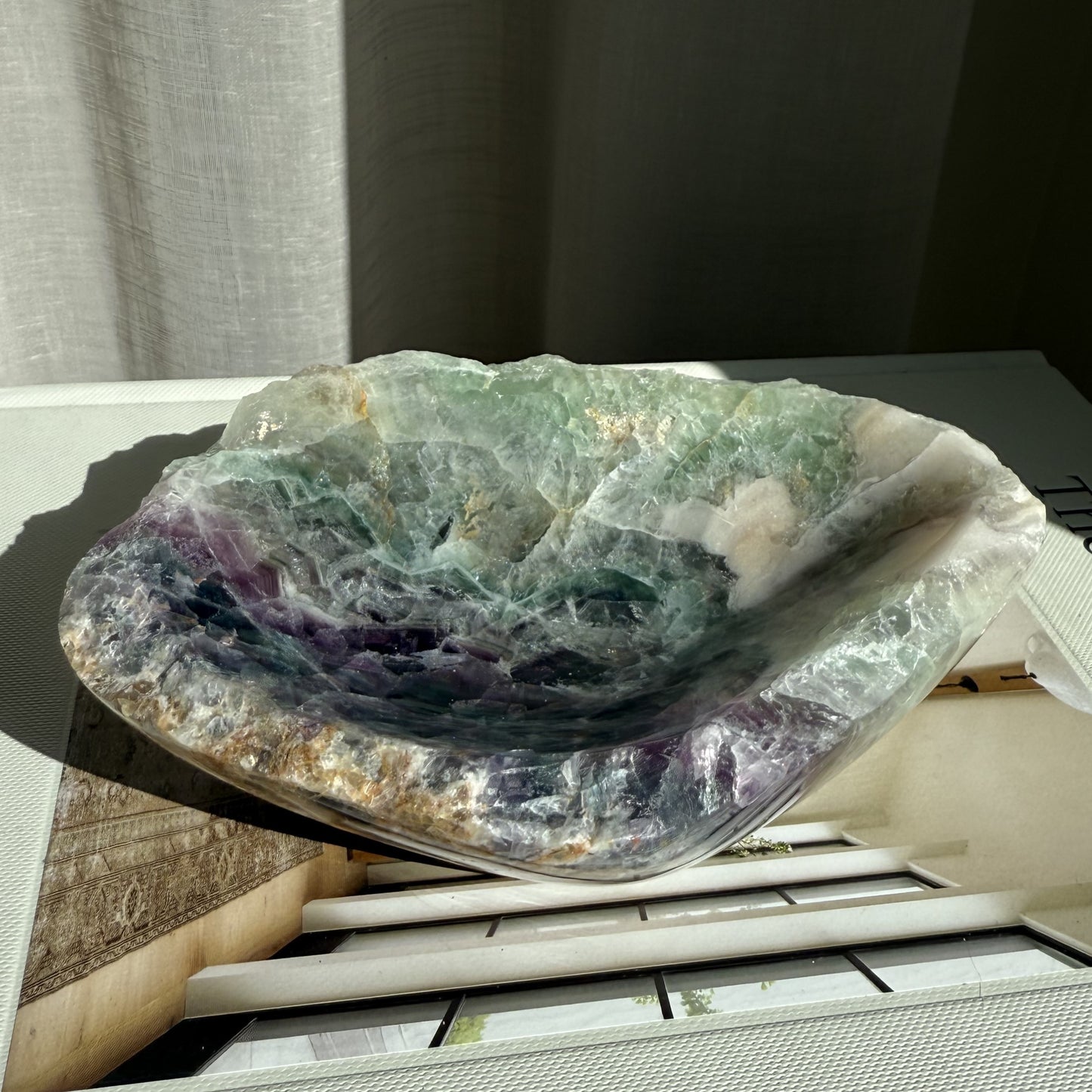 Rainbow Fluorite Bowl 008