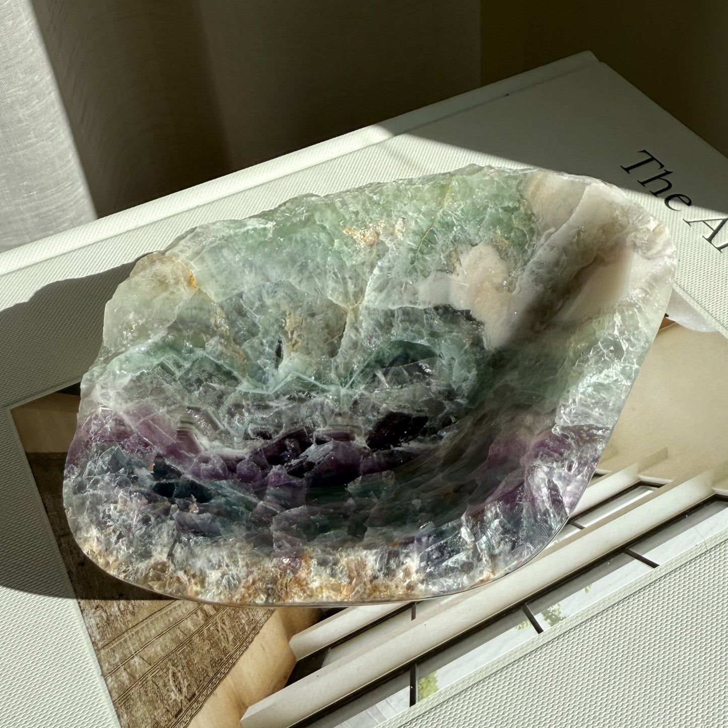 Rainbow Fluorite Bowl 008