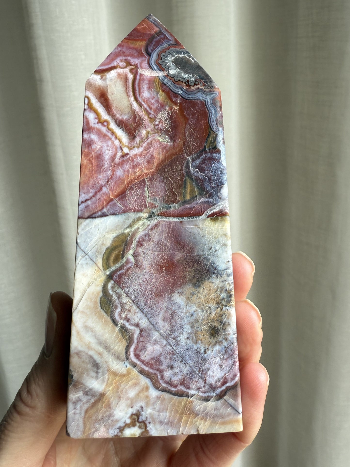 Crazy Lace Agate Tower