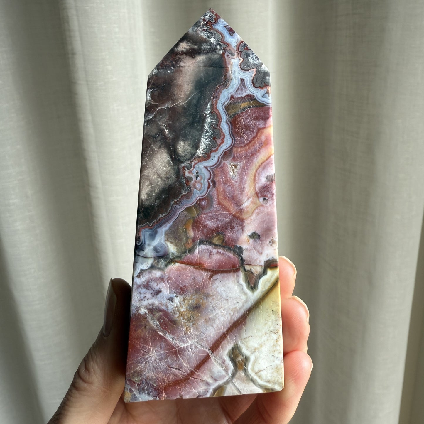 Crazy Lace Agate Tower