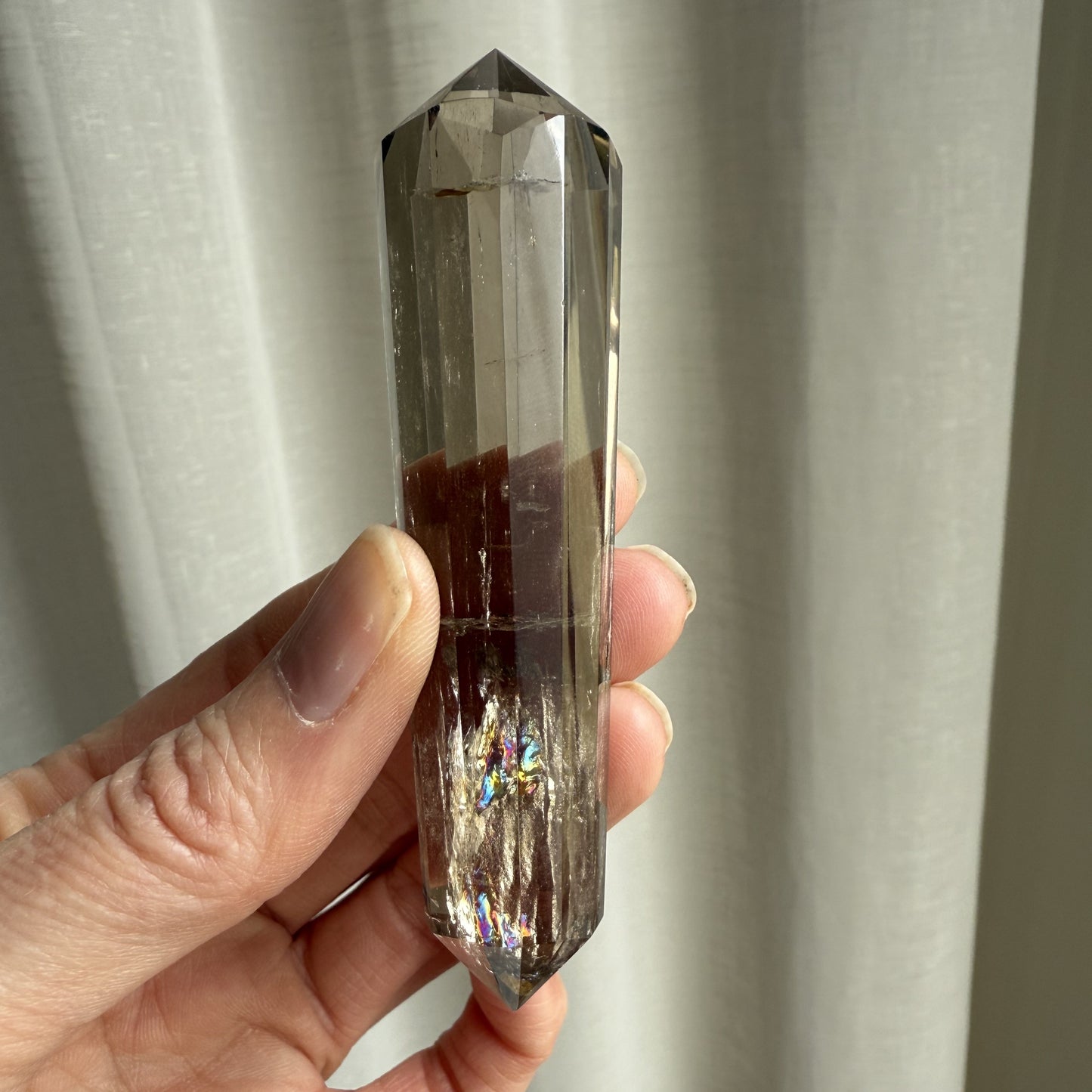 Smoky Quartz Vogel Wand