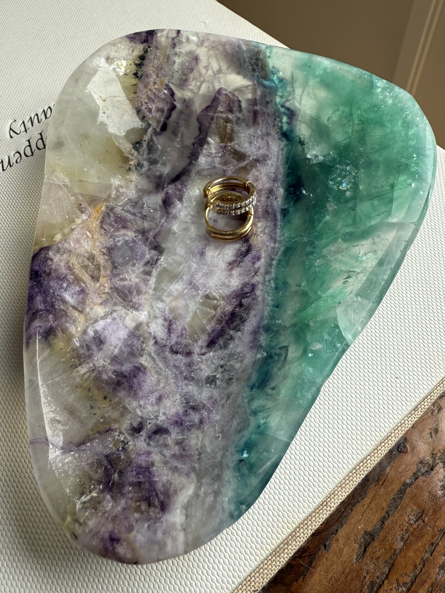 Rainbow Fluorite Bowl 001