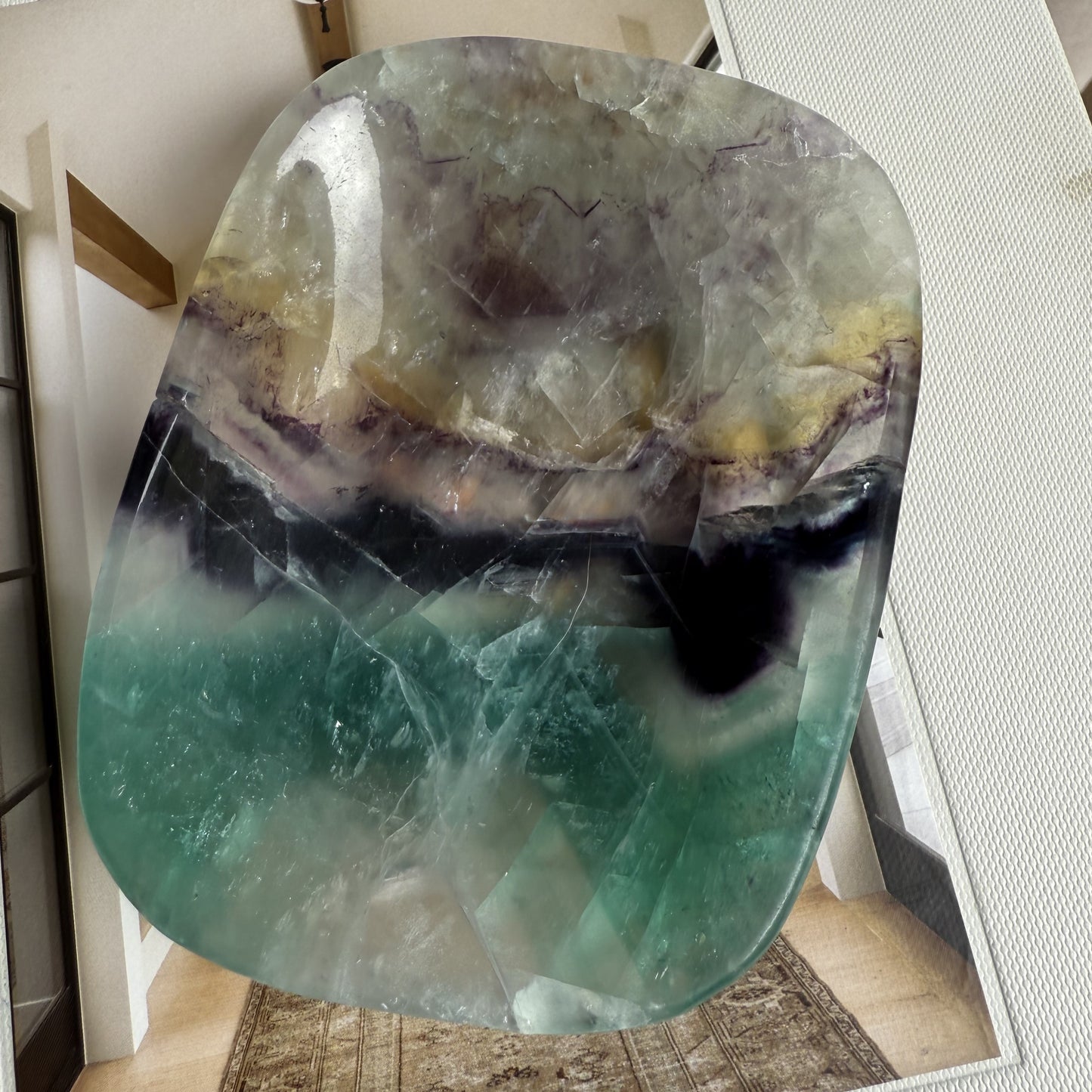 Rainbow Fluorite Bowl 002