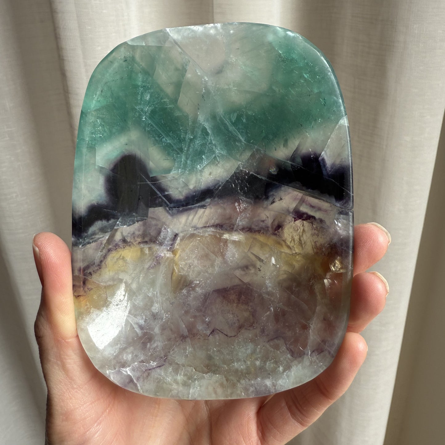 Rainbow Fluorite Bowl 002