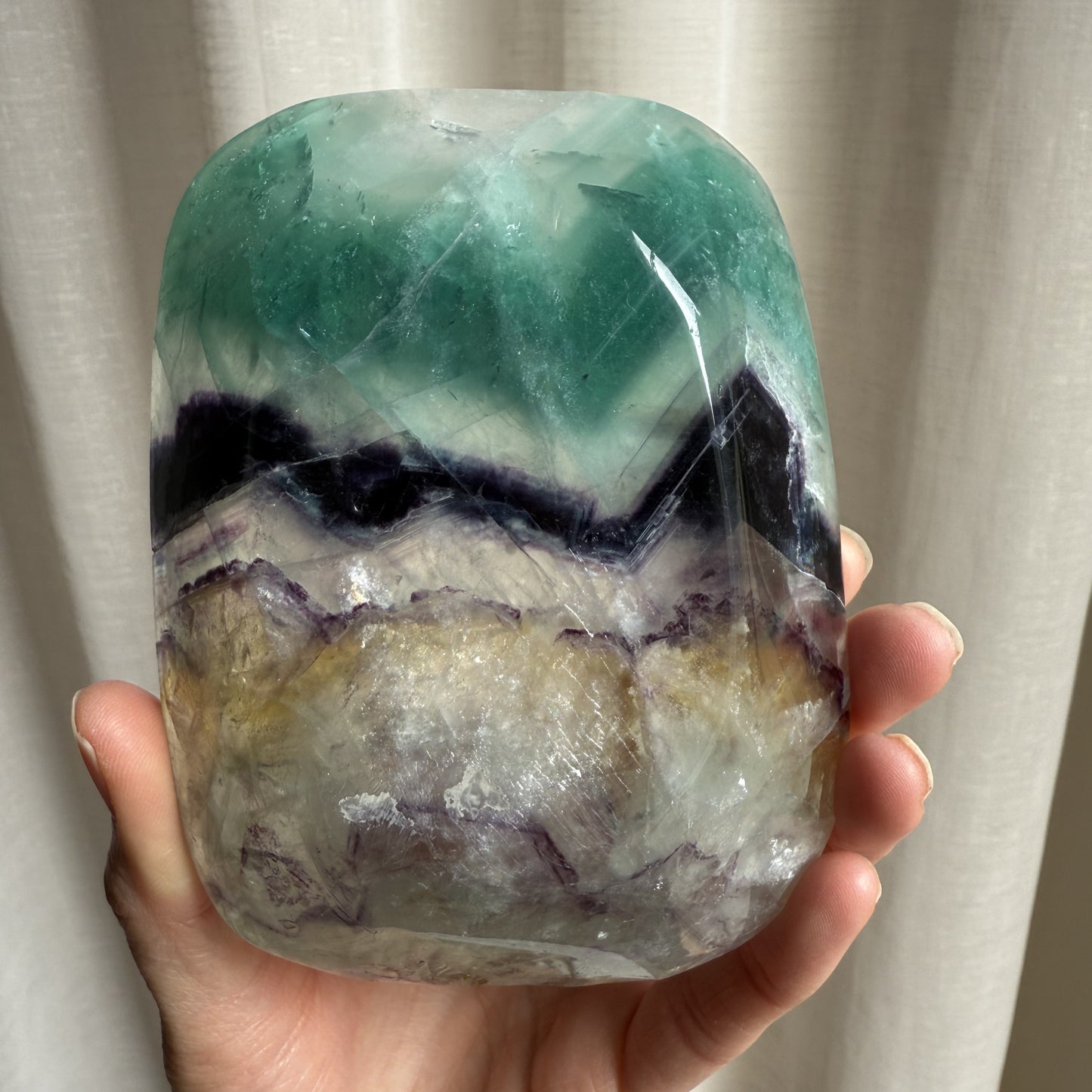 Rainbow Fluorite Bowl 002