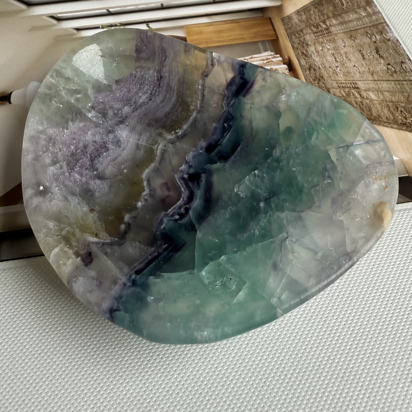 Rainbow Fluorite Bowl 003