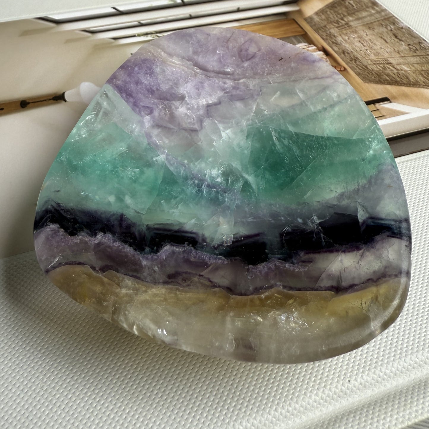 Rainbow Fluorite Bowl 004