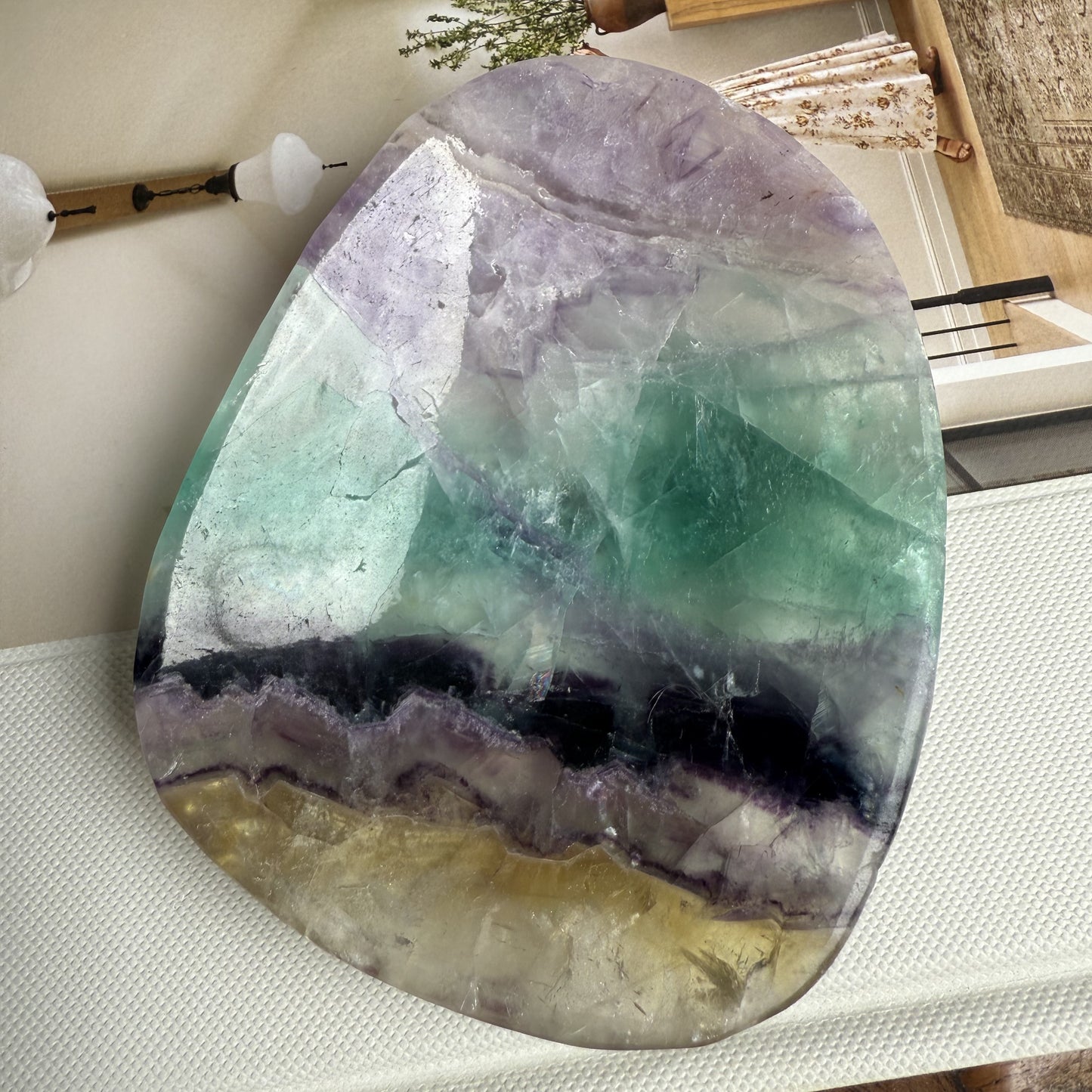 Rainbow Fluorite Bowl 004