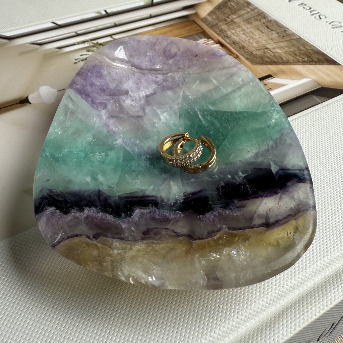 Rainbow Fluorite Bowl 004