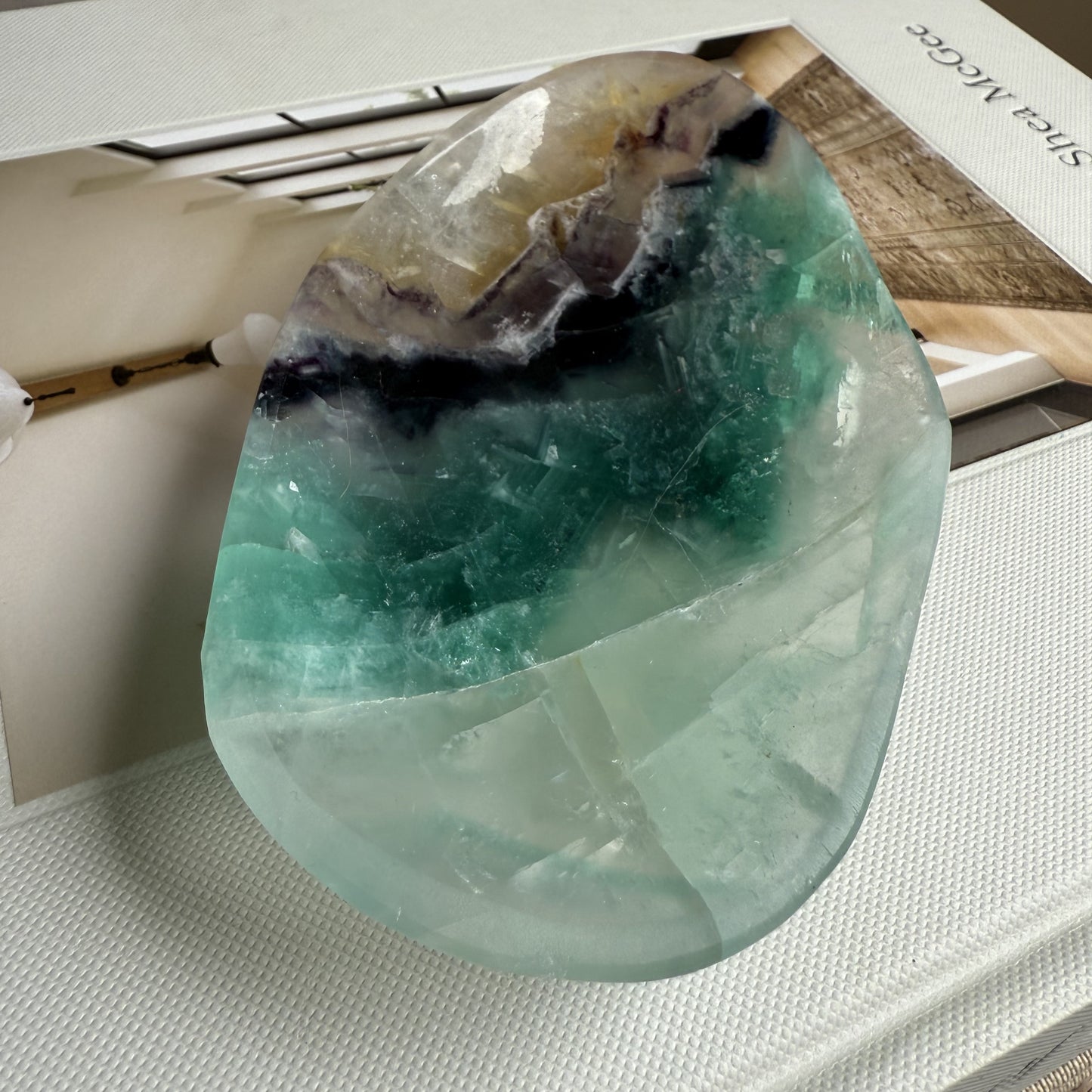 Rainbow Fluorite Bowl 005