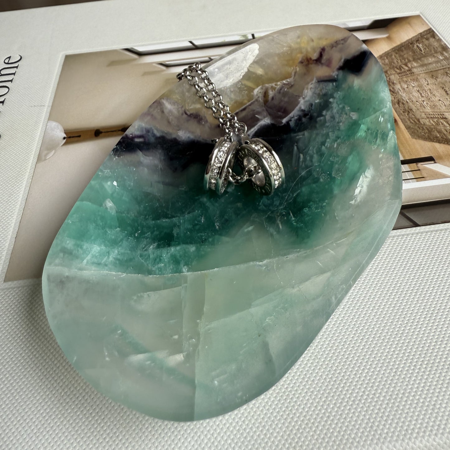 Rainbow Fluorite Bowl 005