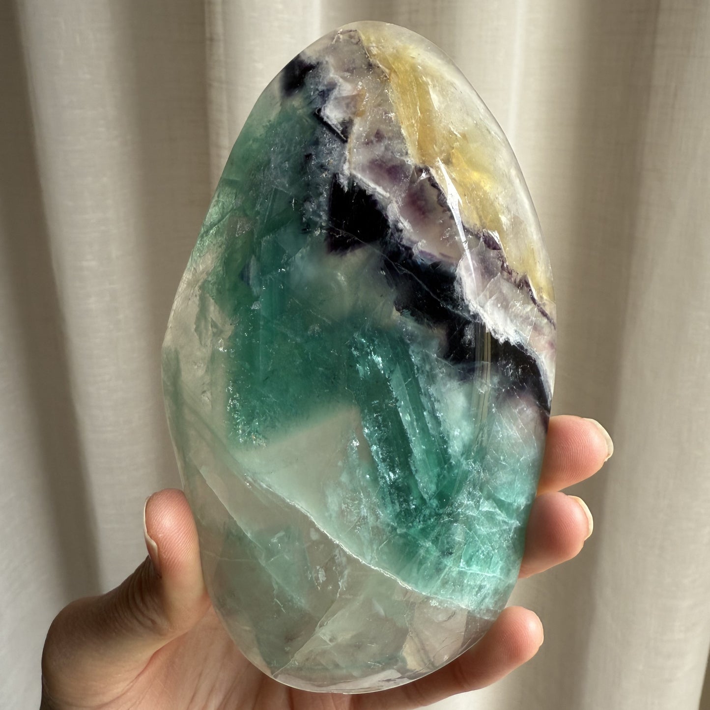 Rainbow Fluorite Bowl 005
