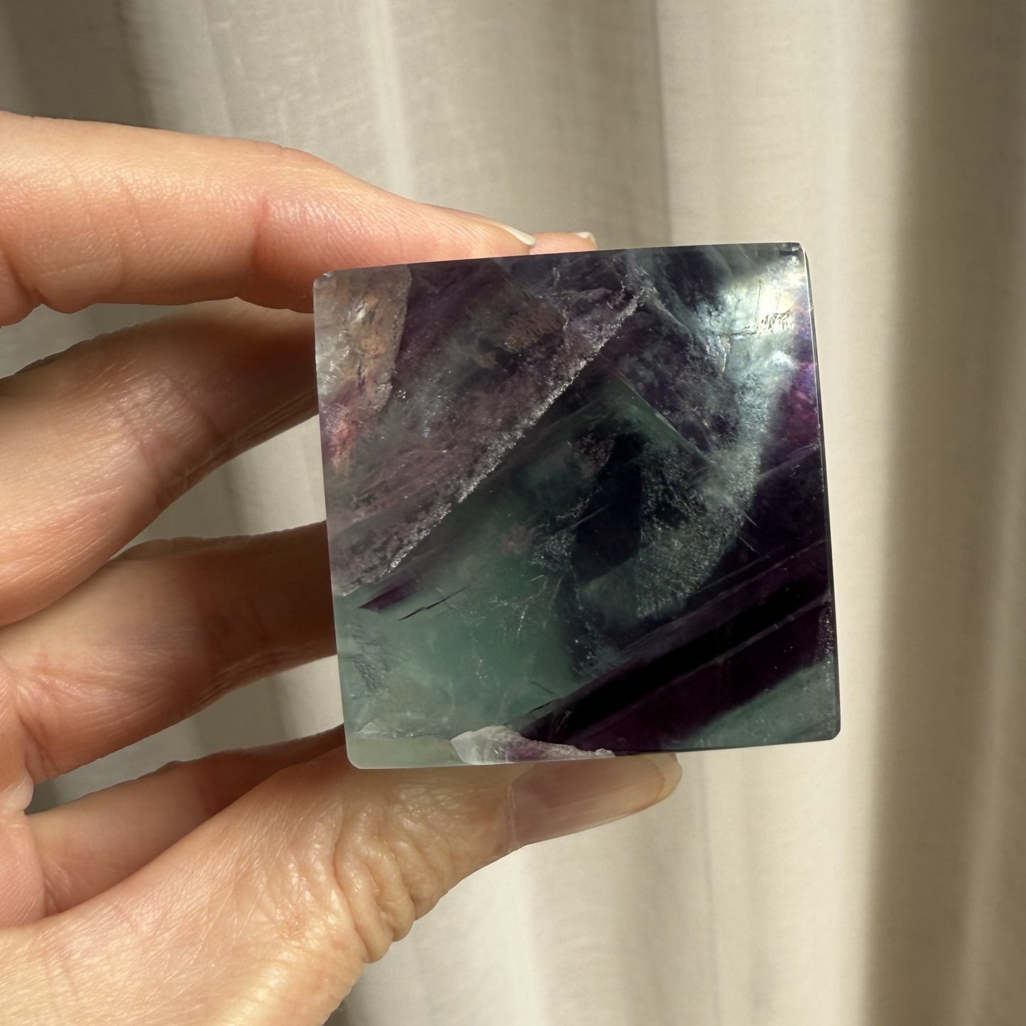 Rainbow Fluorite Cube