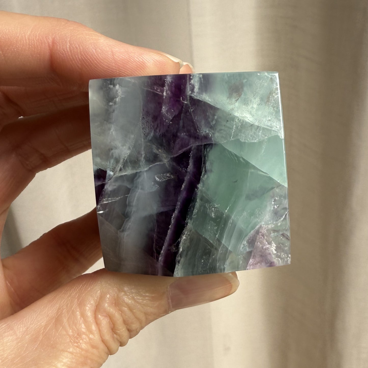Rainbow Fluorite Cube
