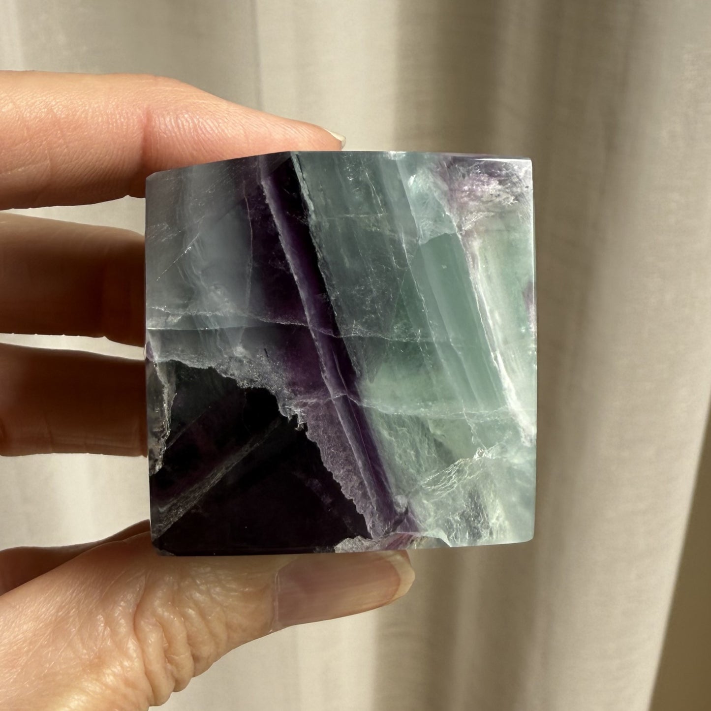 Rainbow Fluorite Cube