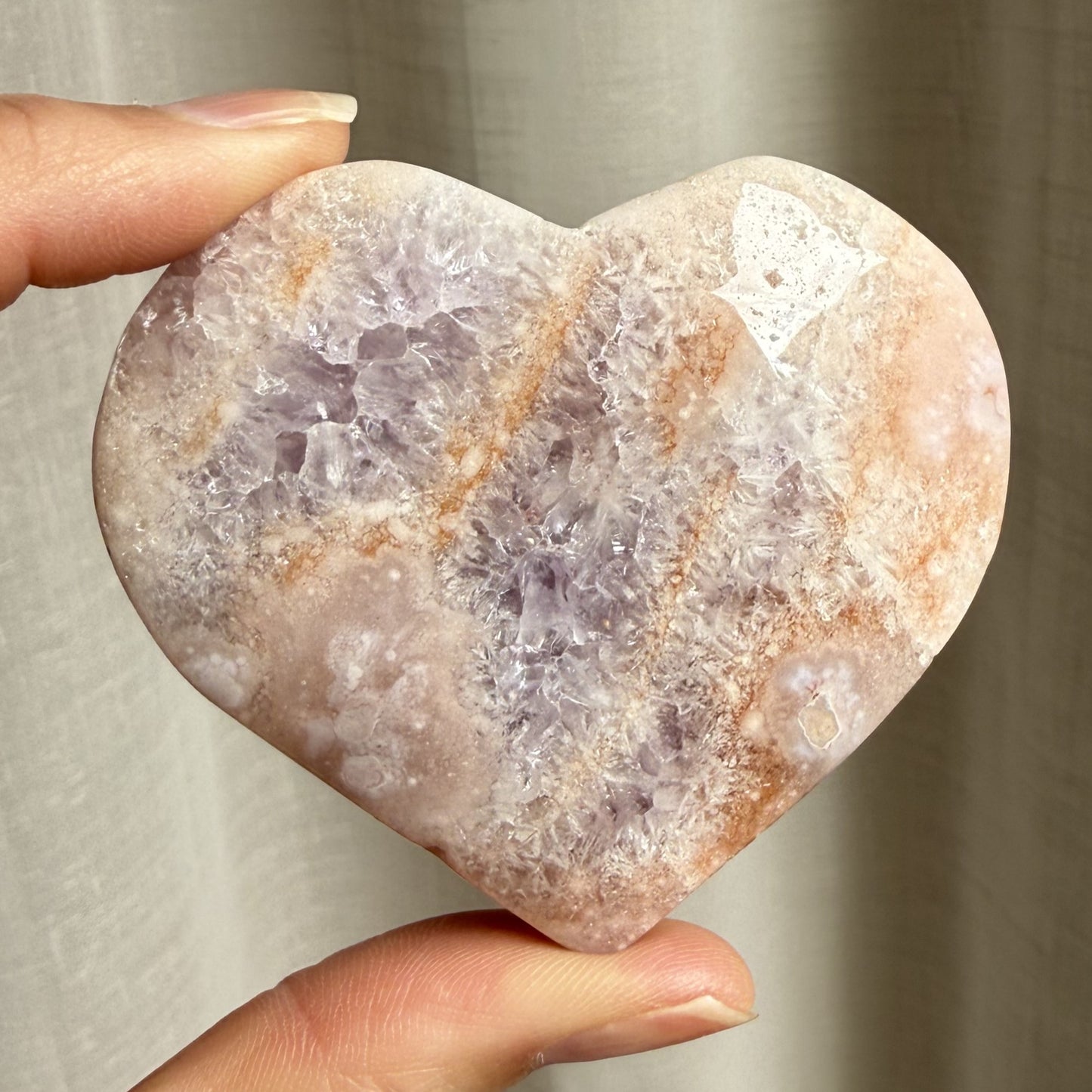 Pink Amethyst Heart 003
