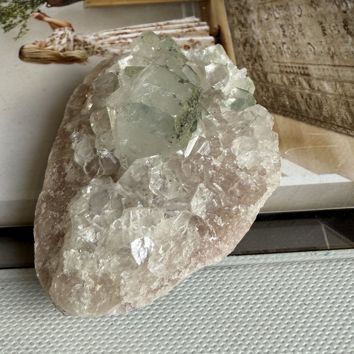 Pink Chalcedony with Apophyllite 009