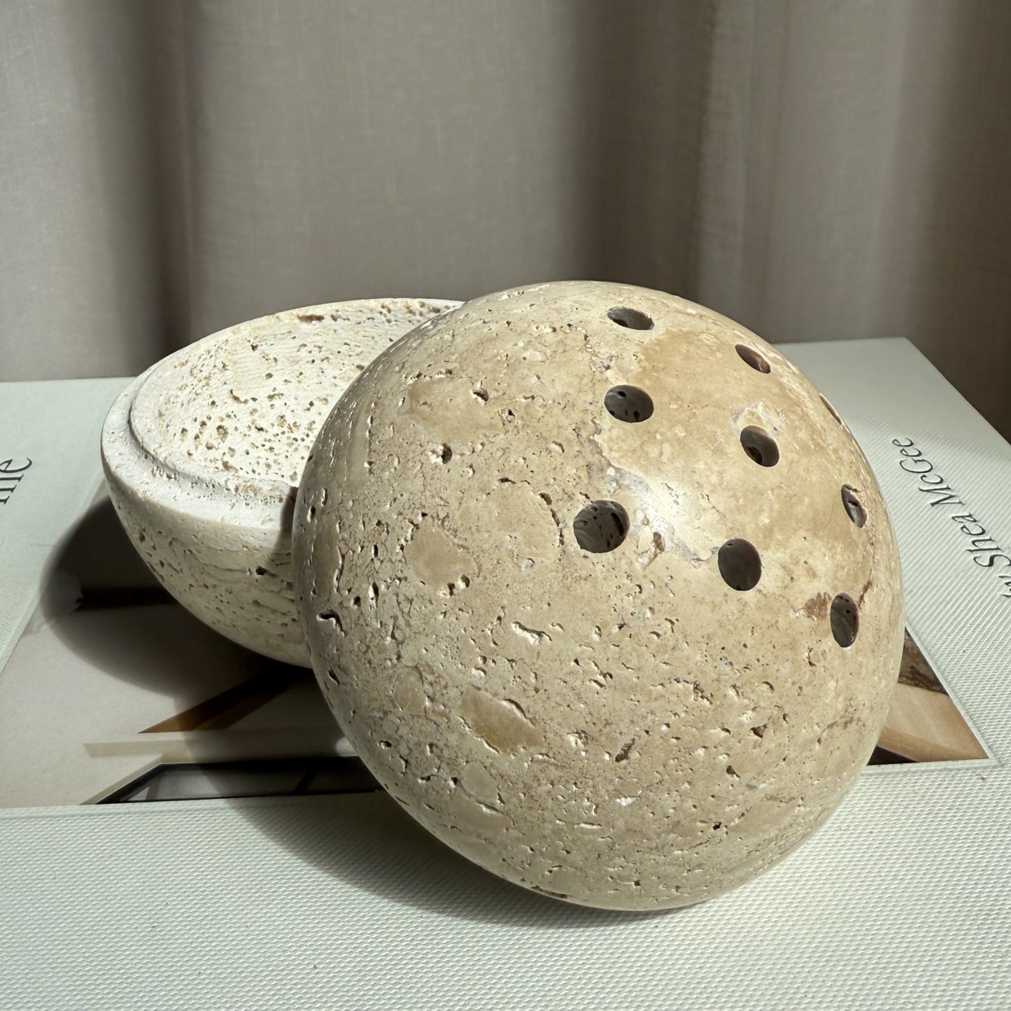 Travertine Incense Ball