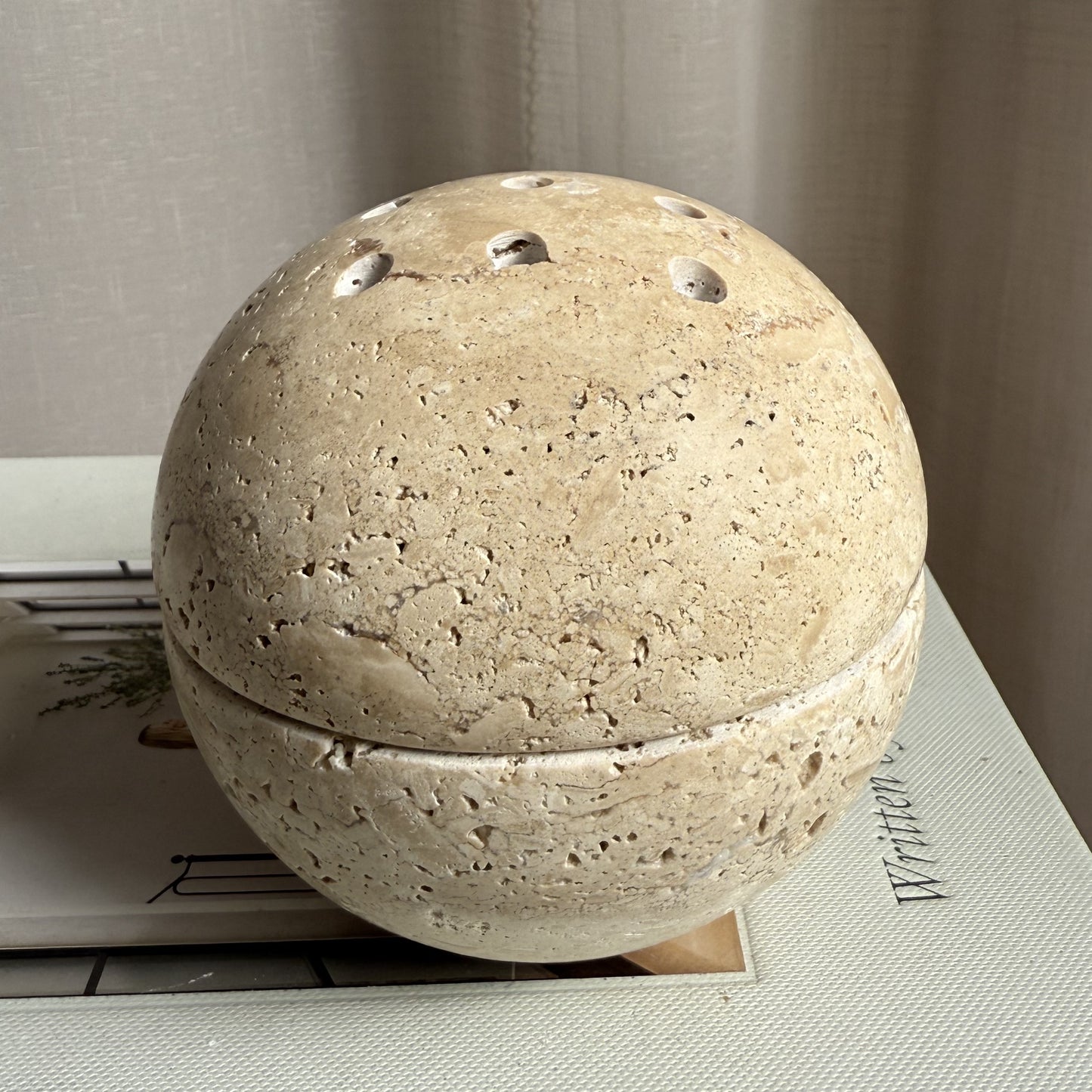 Travertine Incense Ball
