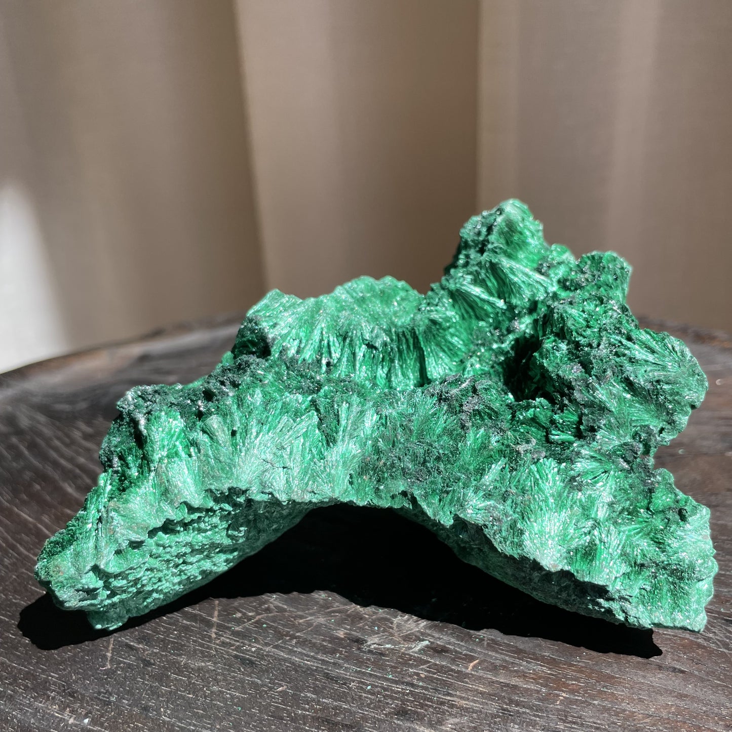 Silky Malachite Raw cluster