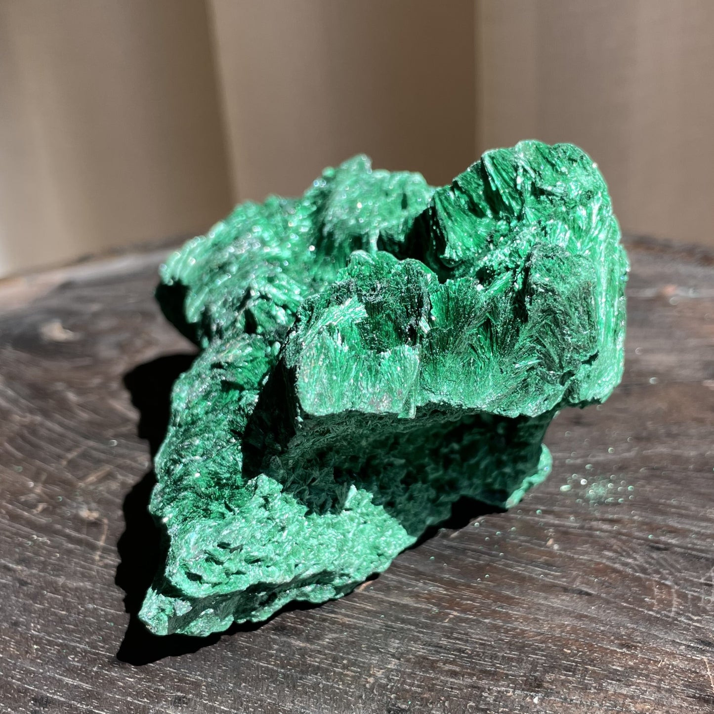 Silky Malachite Raw cluster