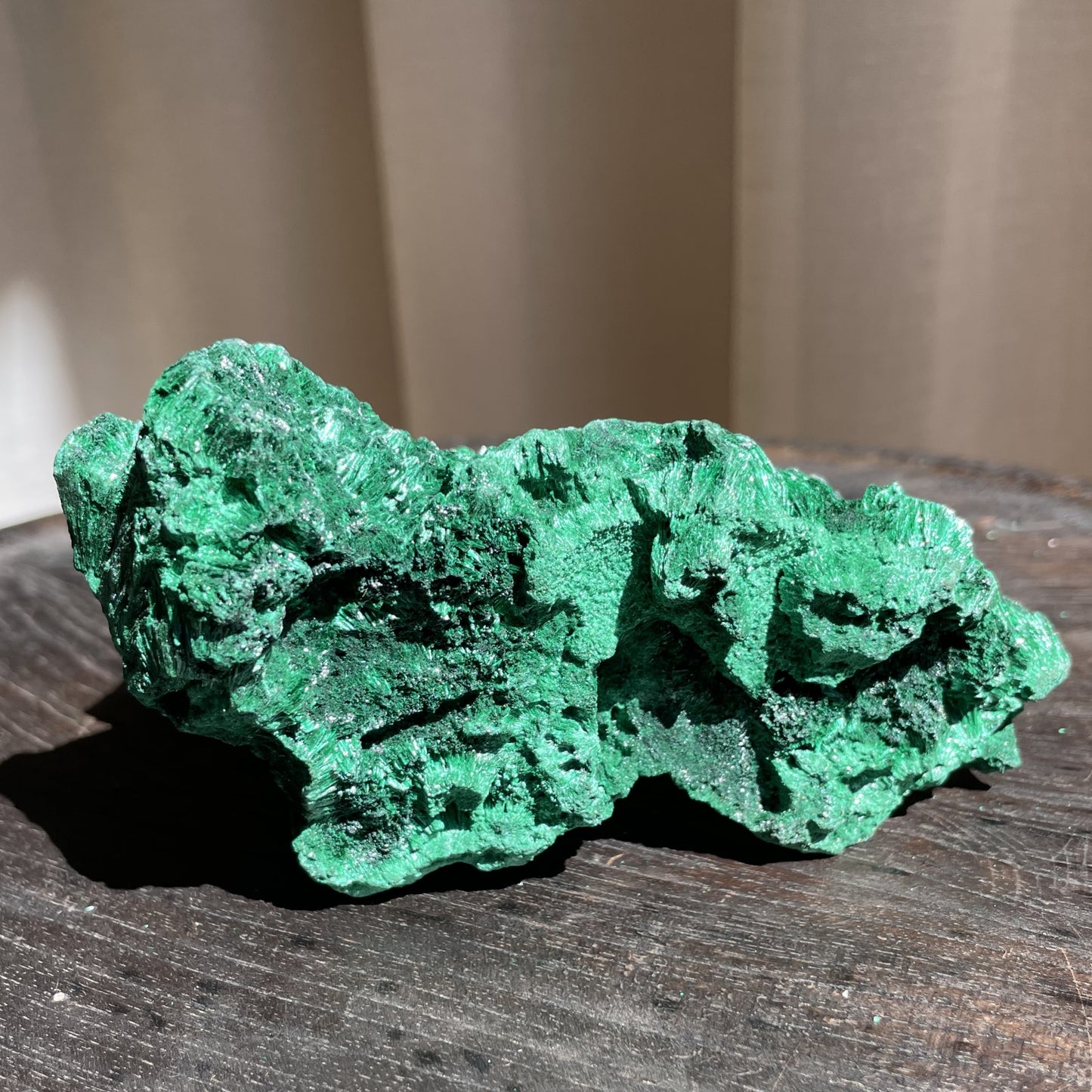 Silky Malachite Raw cluster