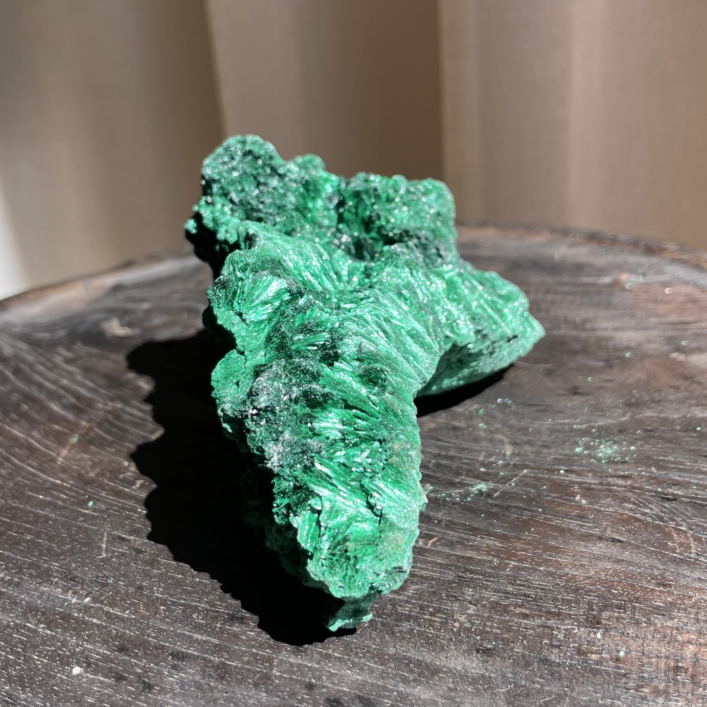 Silky Malachite Raw cluster