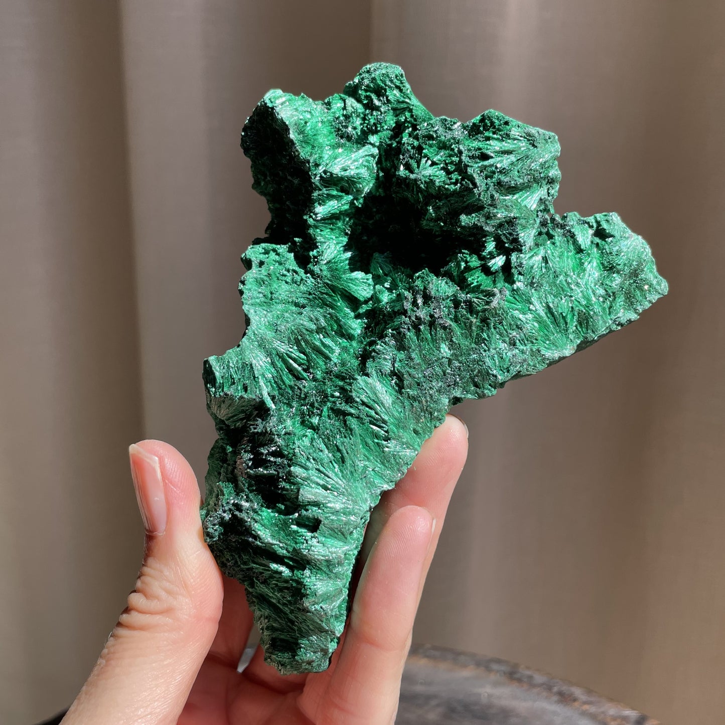 Silky Malachite Raw cluster