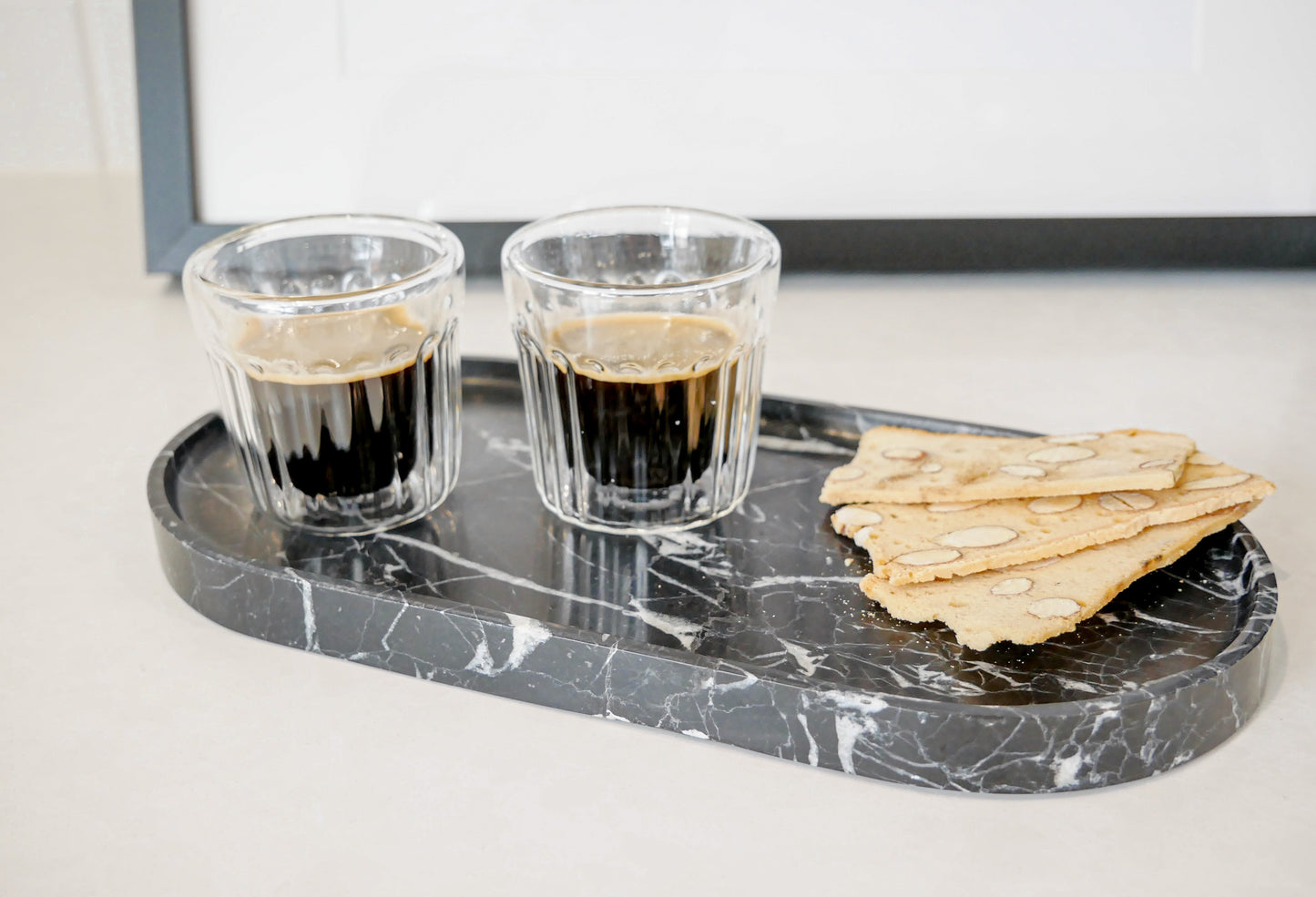 EG Classic Marble Tray - Black Marquina