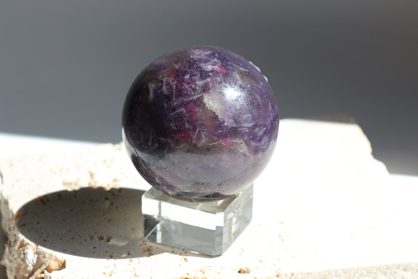 Lepidolite Sphere 001
