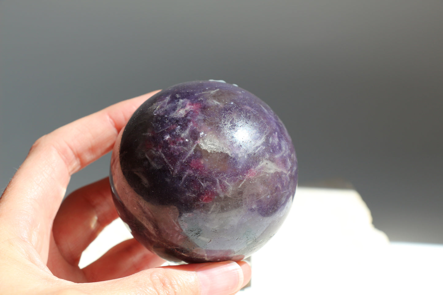 Lepidolite Sphere 001