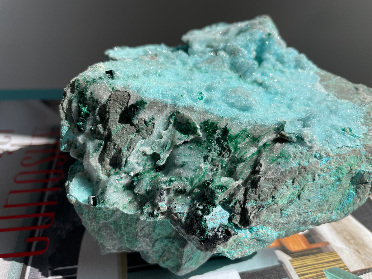 Natural Drusy coated Chrysocolla