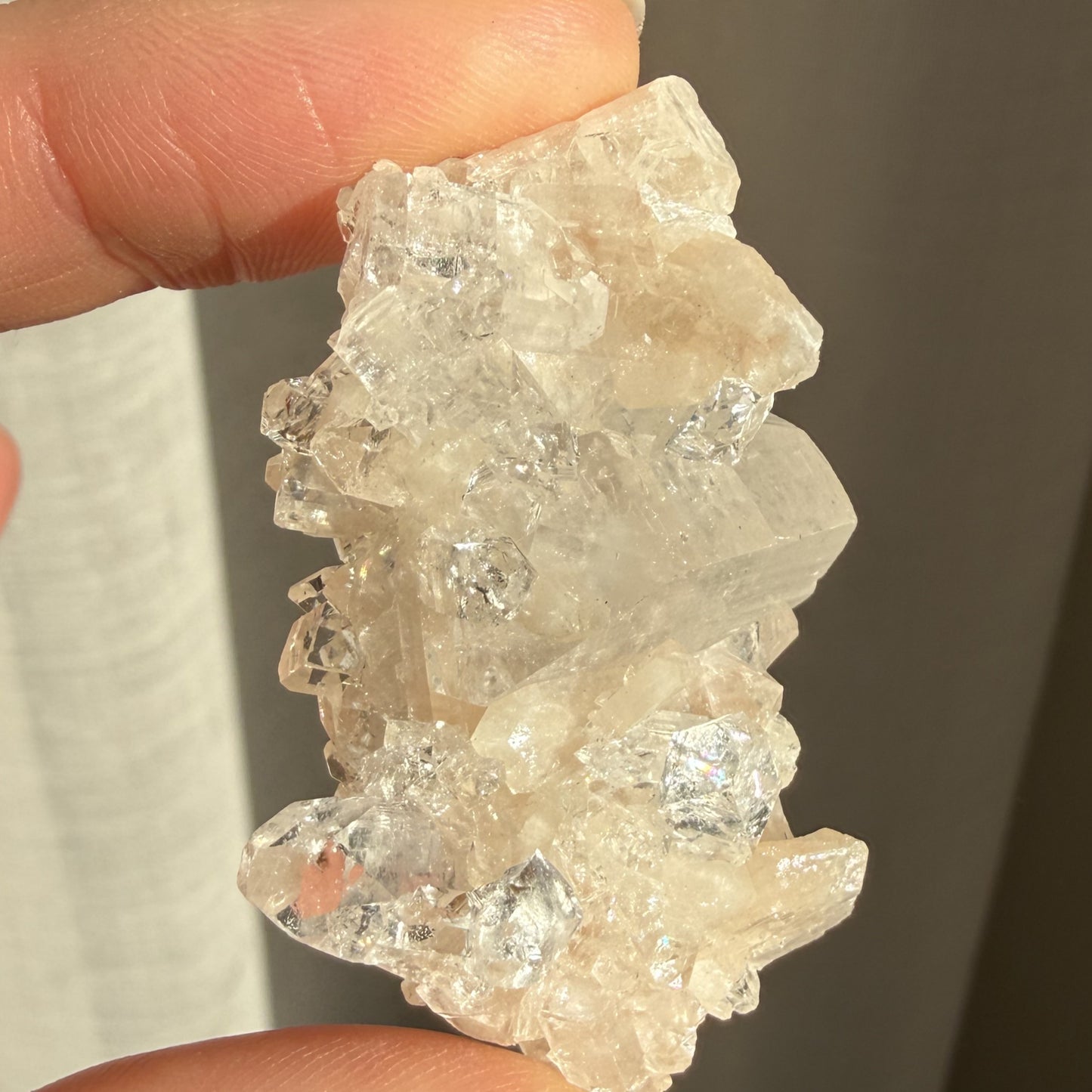 Diamond Apophyllite & Stilbite Cluster