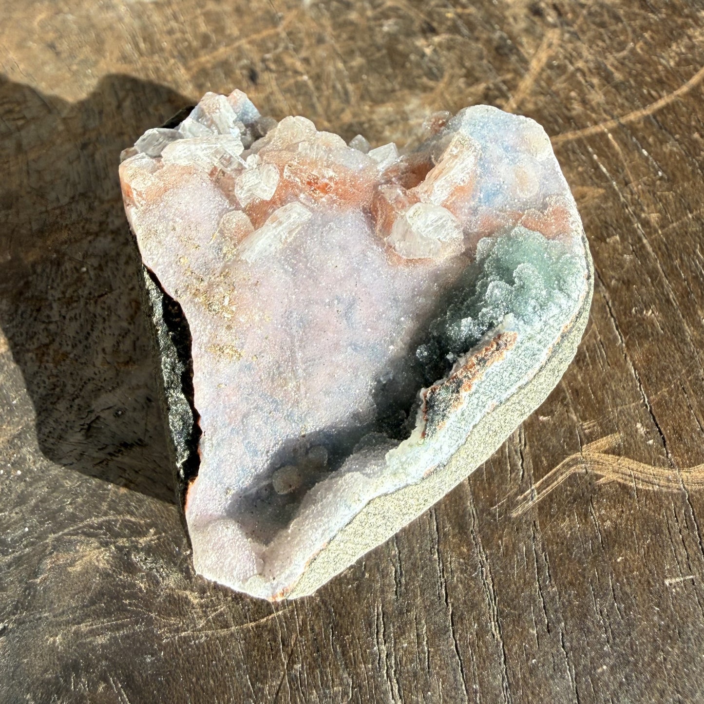 Pink Chalcedony with Apophyllite
