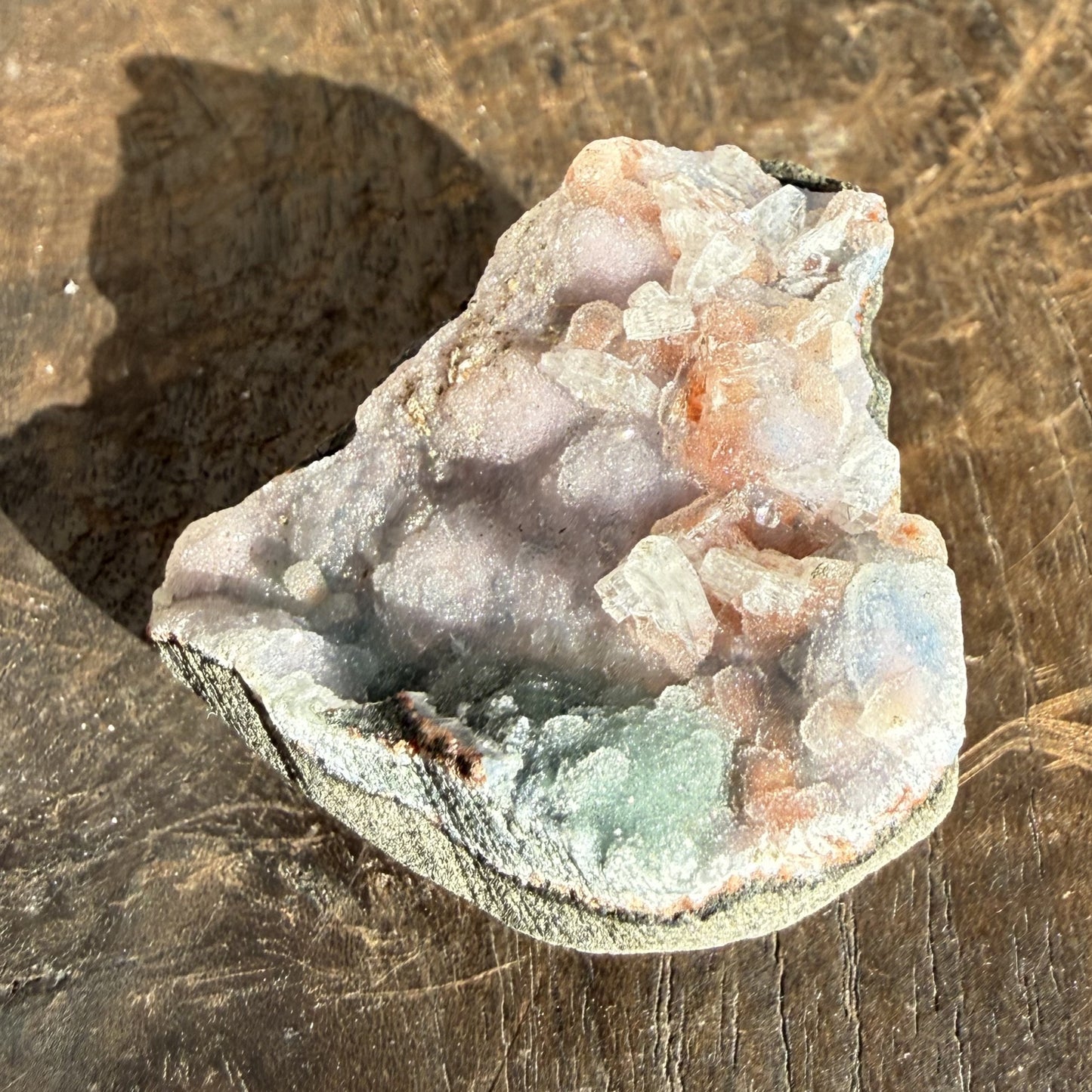 Pink Chalcedony with Apophyllite