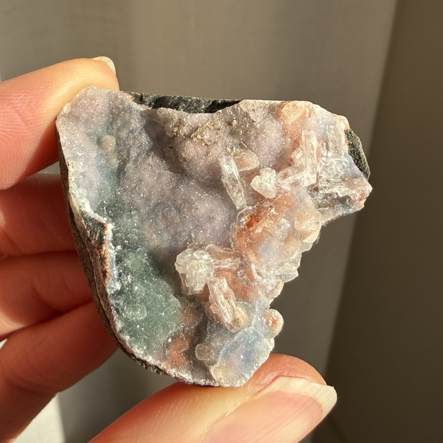 Pink Chalcedony with Apophyllite