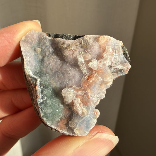 Pink Chalcedony with Apophyllite