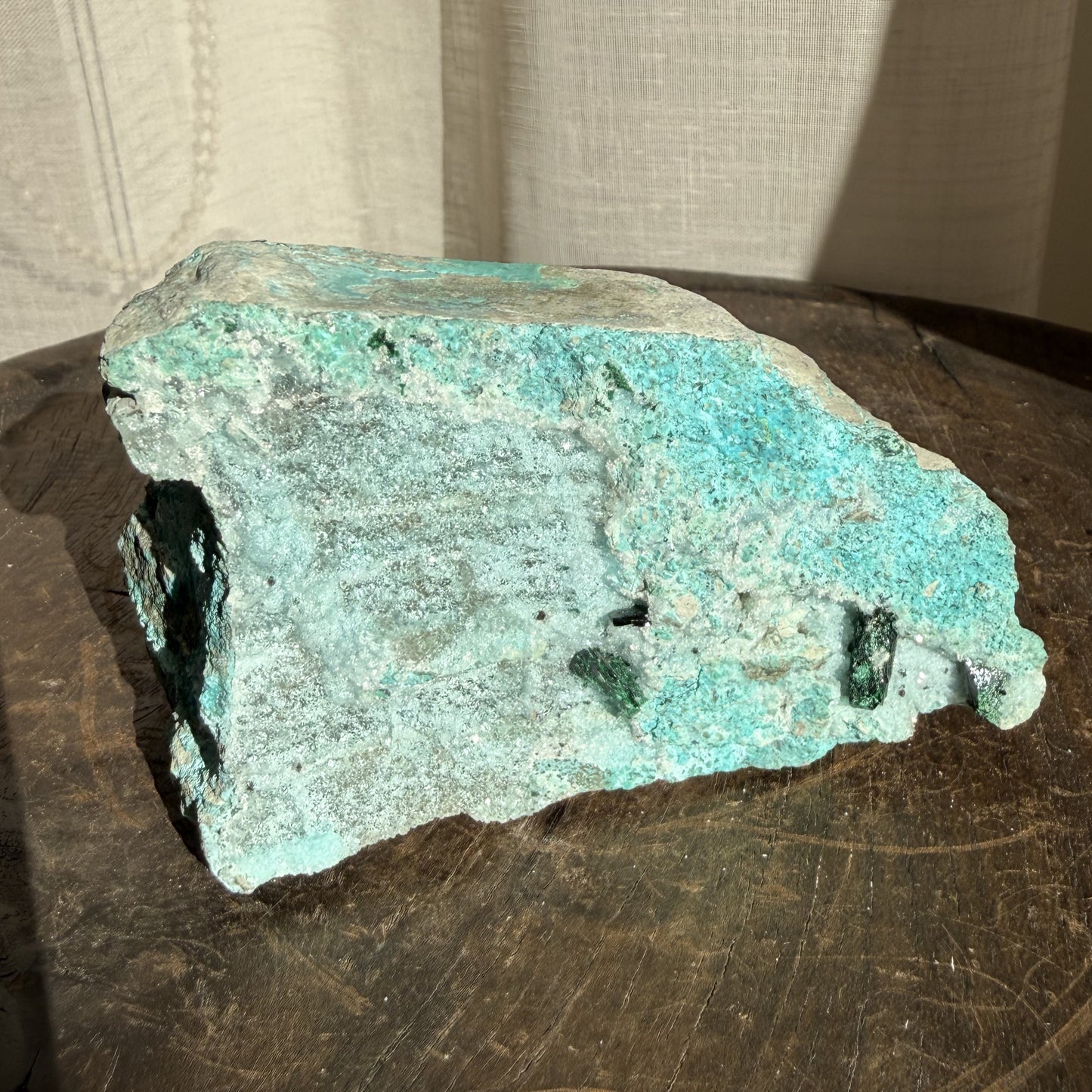 Natural Drusy coated Chrysocolla
