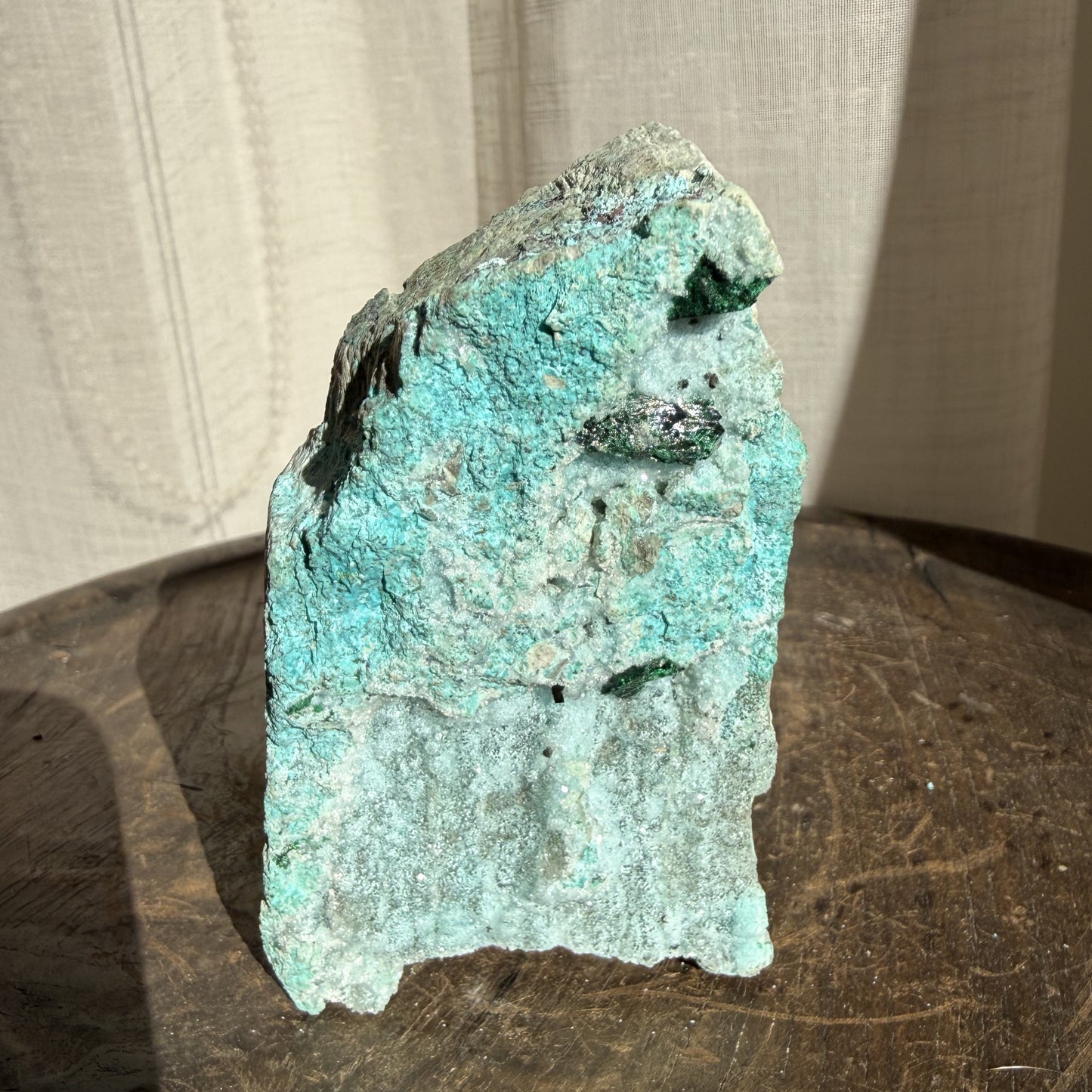 Natural Drusy coated Chrysocolla