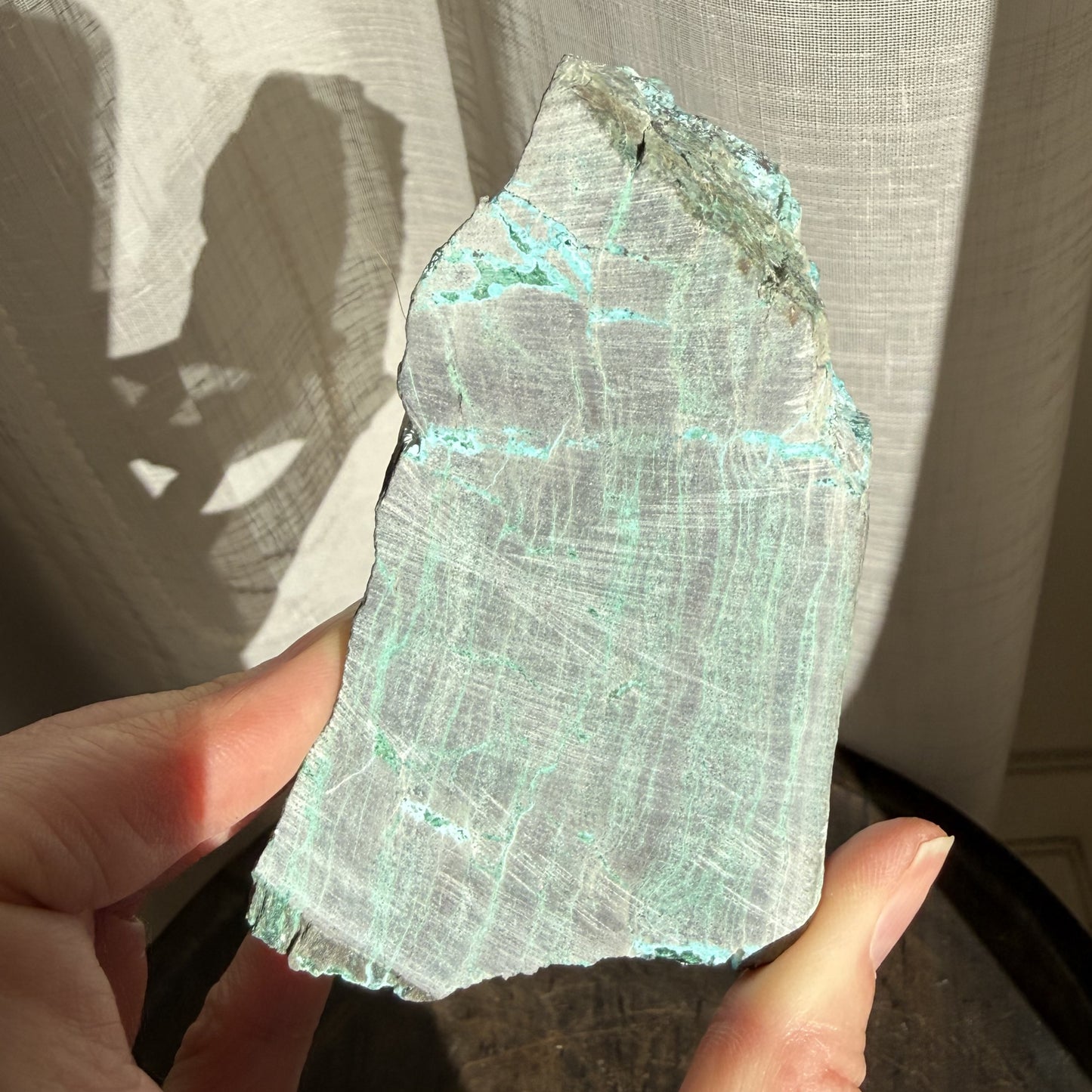 Natural Drusy coated Chrysocolla