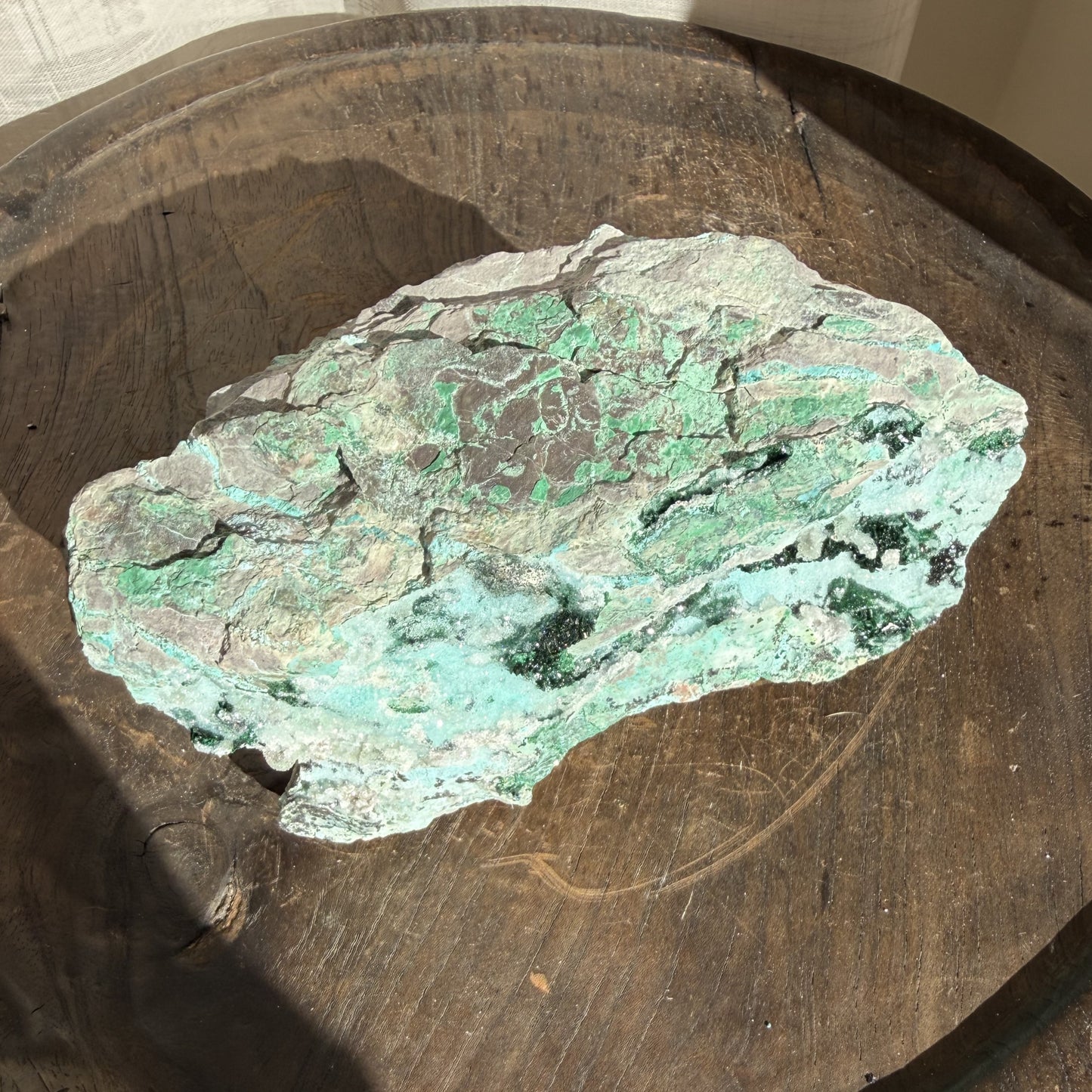Natural Drusy coated Chrysocolla