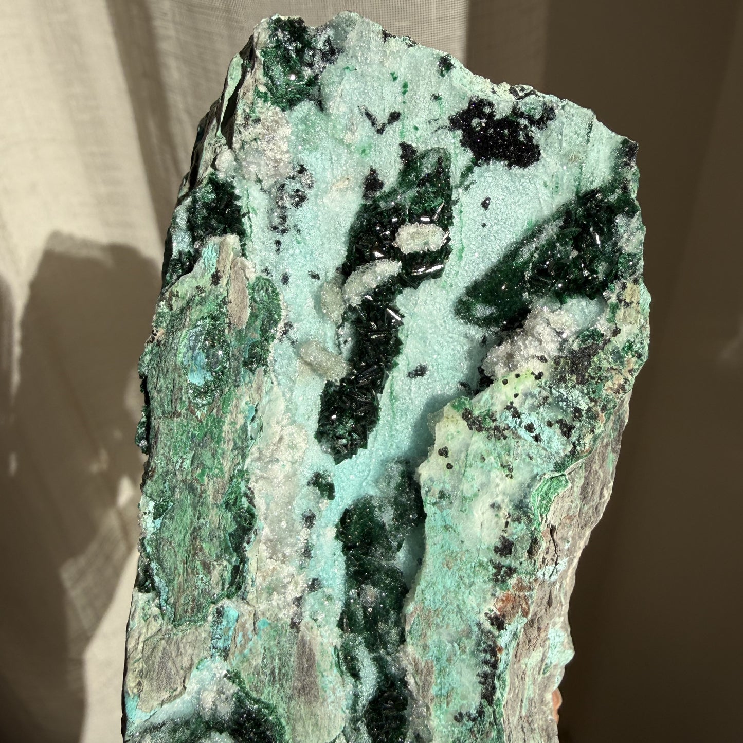 Natural Drusy coated Chrysocolla