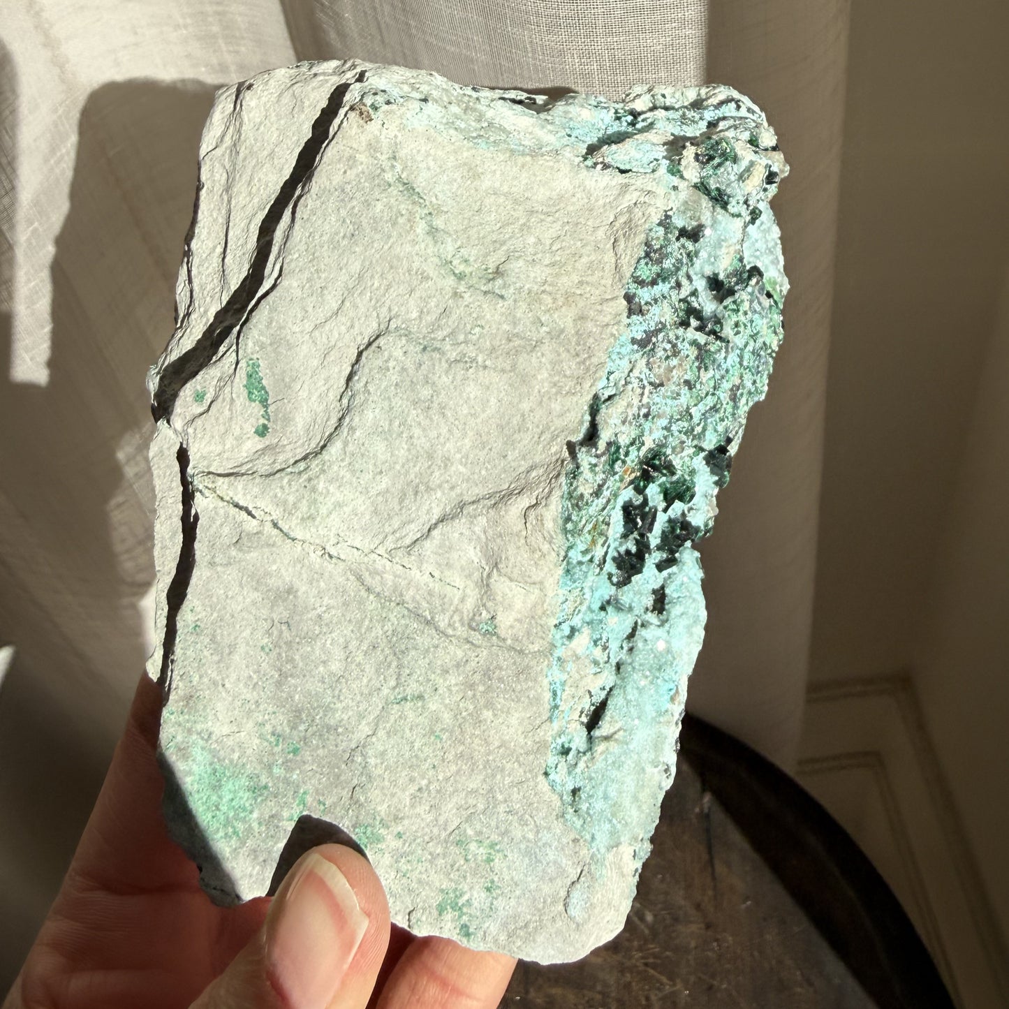 Natural Drusy coated Chrysocolla