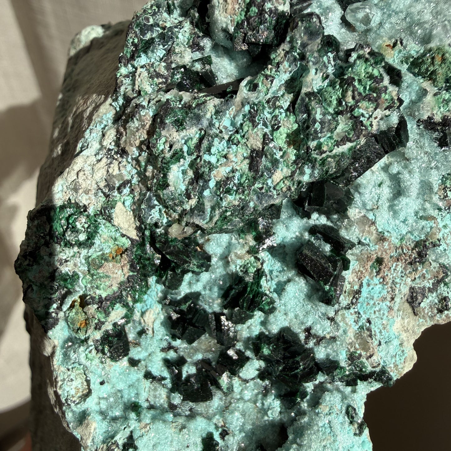 Natural Drusy coated Chrysocolla