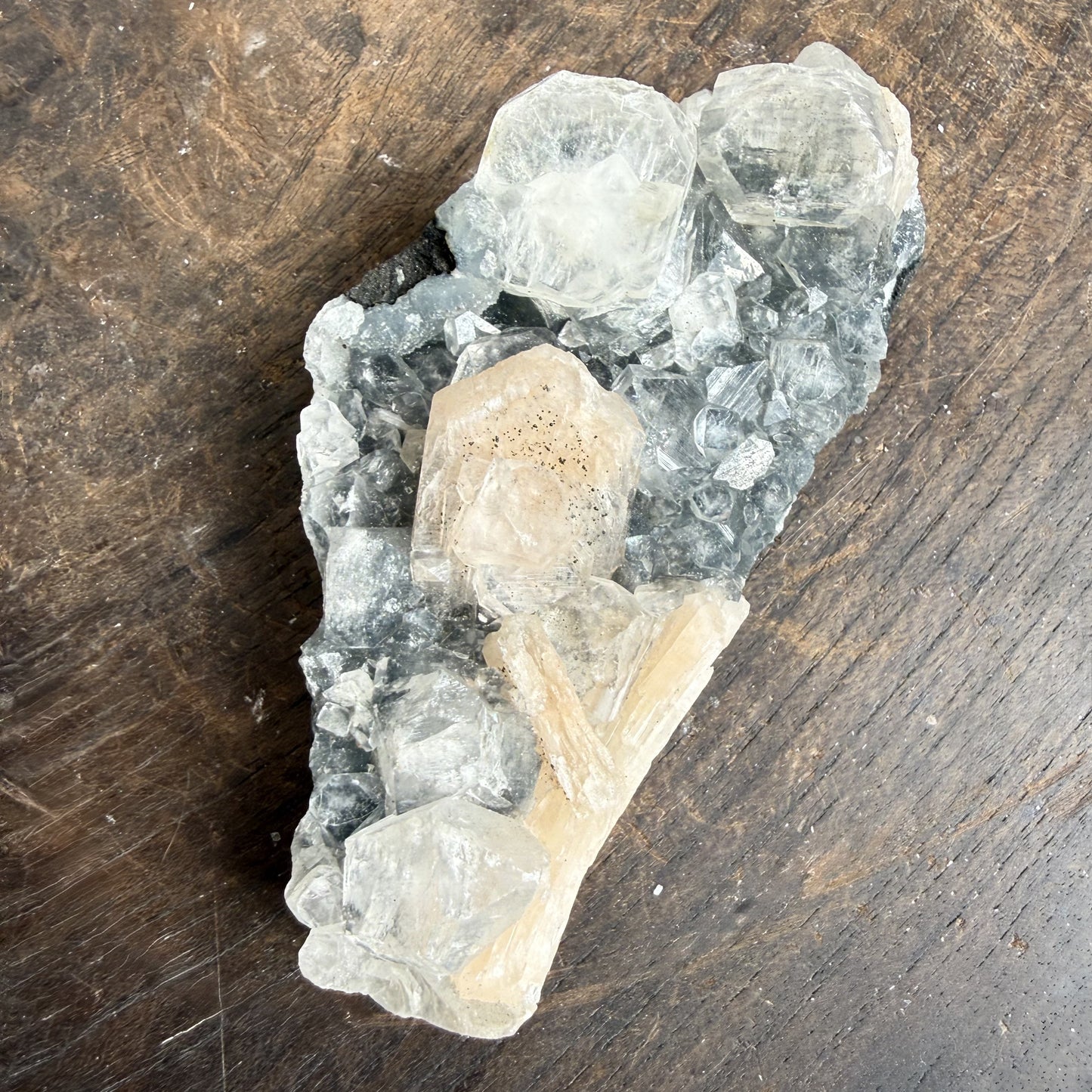 Chalcedony with Apophyllite & Stilbite