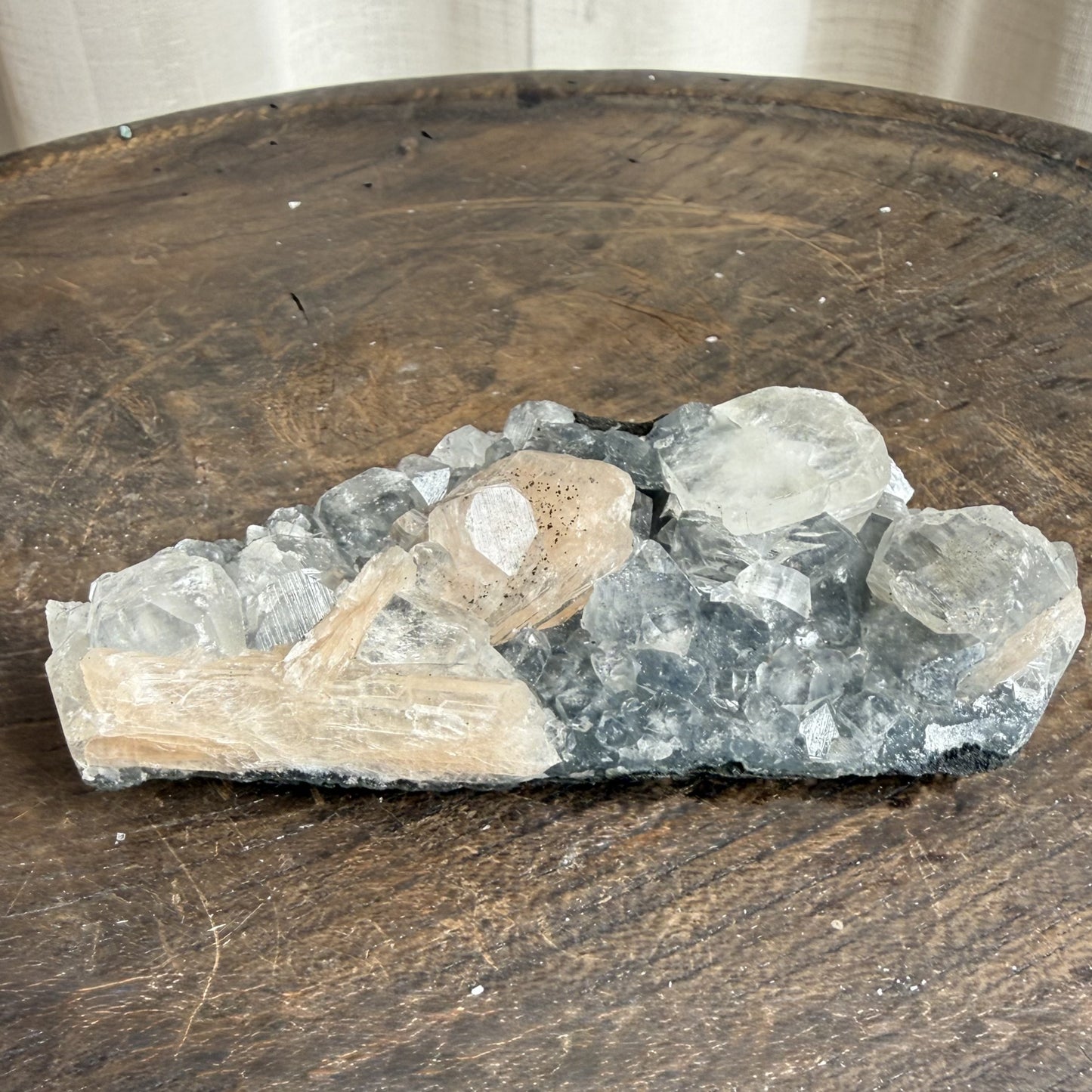 Chalcedony with Apophyllite & Stilbite