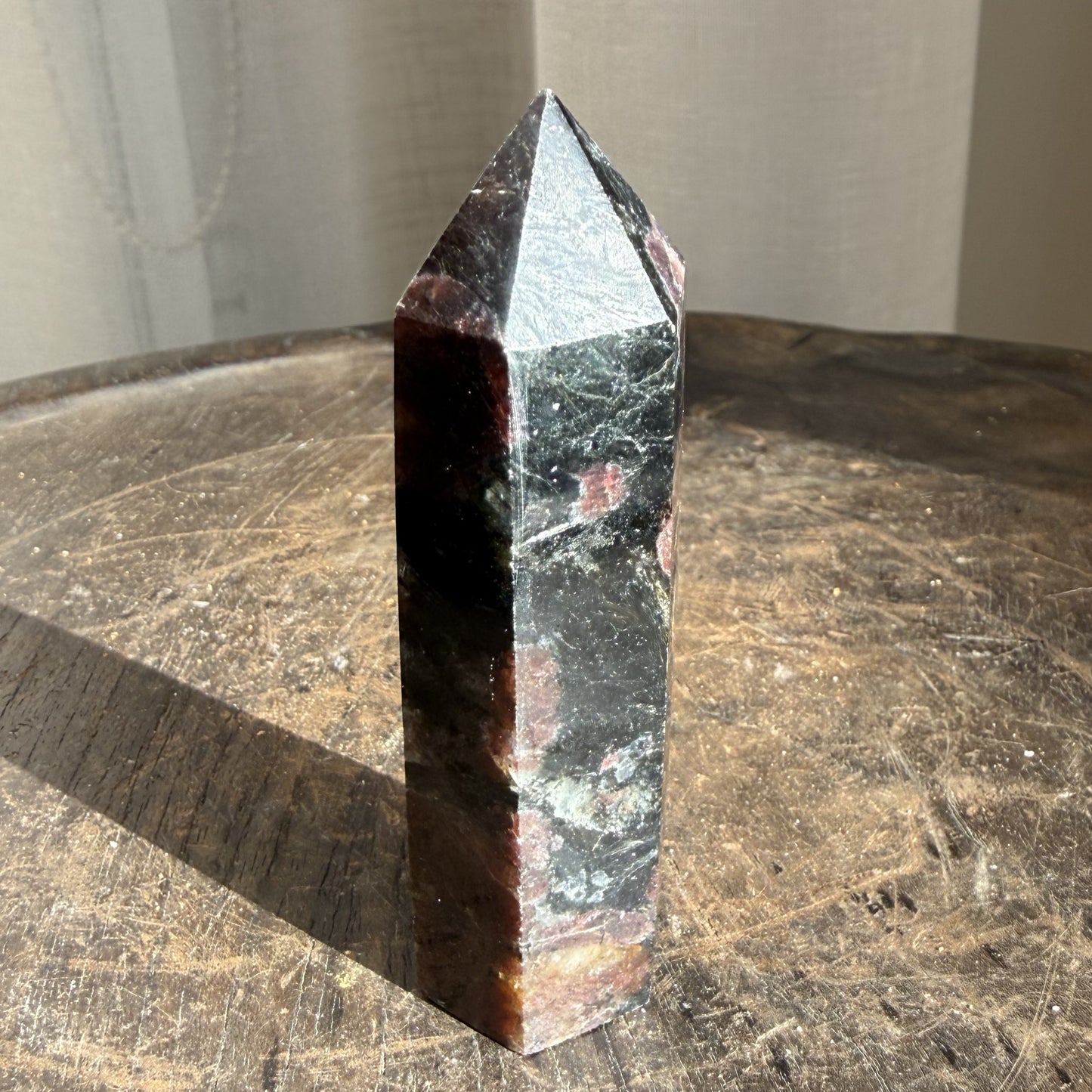 Astrophyllite Garnet Tower - 4